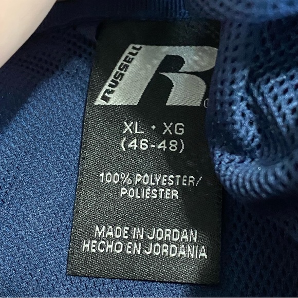 Russell Men’s Windbreaker Jacket XL Water Repel Secure Pocket Red White Blue NWT - Picture 4 of 14